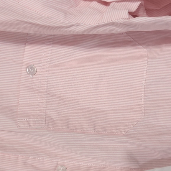 H&M Divided White Pink Split Long Sleeve Button Up Size Small - Picture 3 of 4